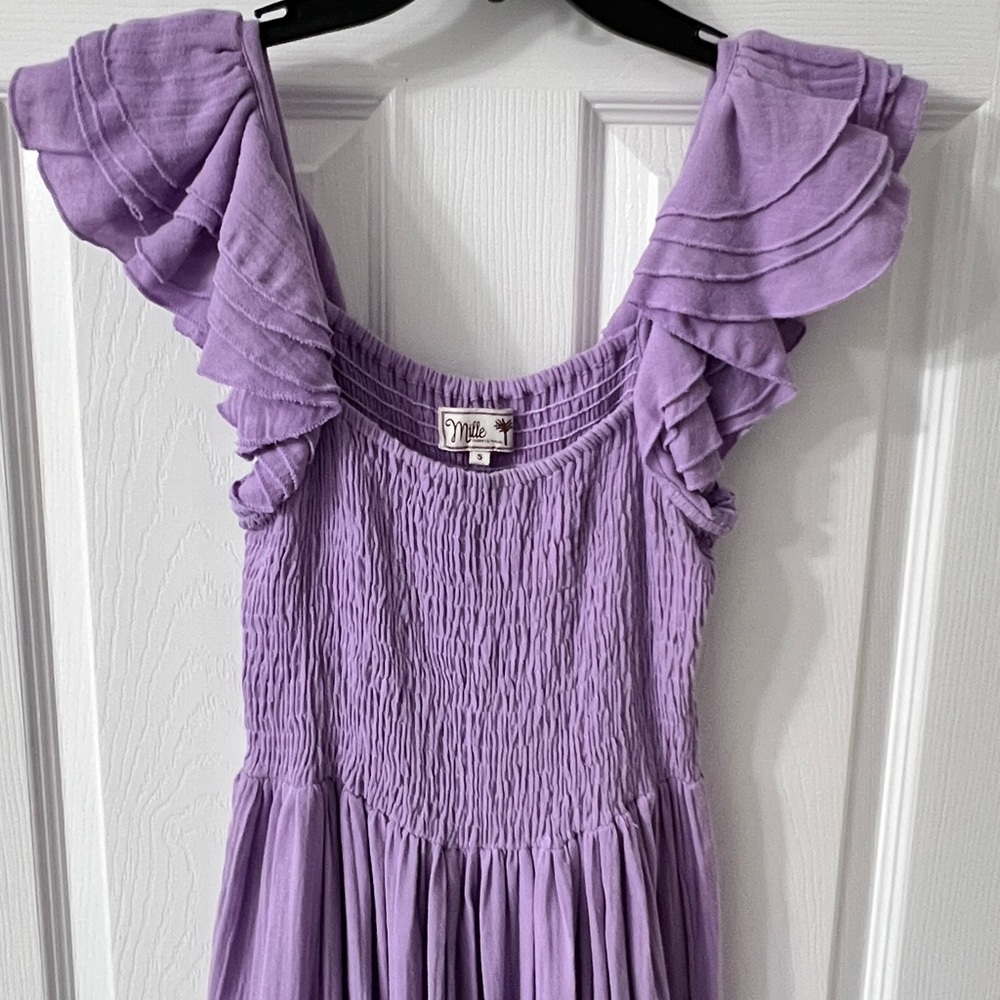 Purple Ruffled Women's Dress